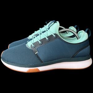 KURU Atom Cloud Women Sz 12 Tidal Wave White Oasis Blue Outdoor Trail Sneakers